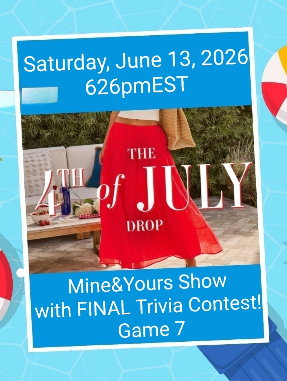 @bethybd LIVE Today! 626pmEST/JULY DROP&Final Trivia! 🙋Sell Yours Too--Send Now